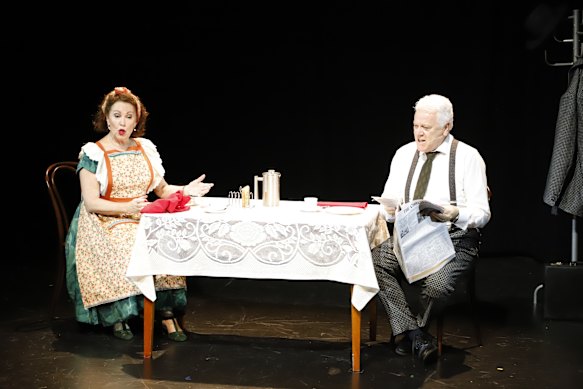 Cheryl Barker and Peter Coleman-Wright play a couple who have everything but each other. 