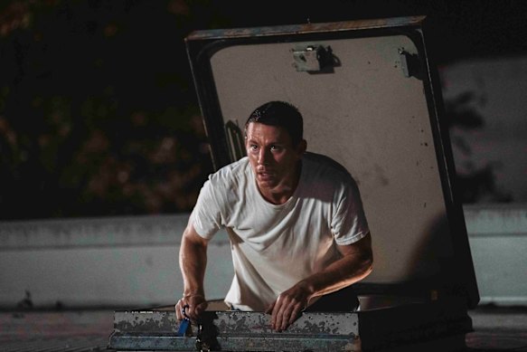 Channing Tatum stars as a returned serviceman who begins breaking into business via the roof in Roofman.