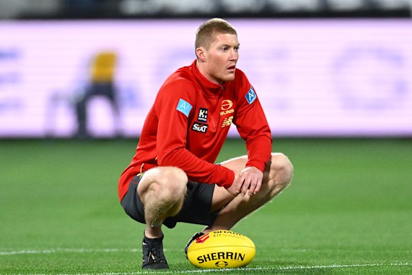 Huge day: Suns star Matt Rowell.