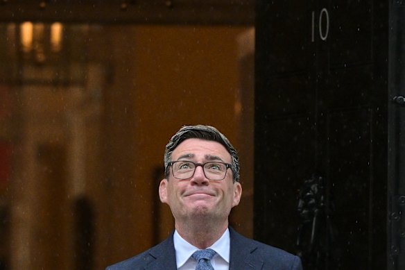 Burnham leaves 10 Downing Street to attend the weekly Prime Minister’s Questions session.