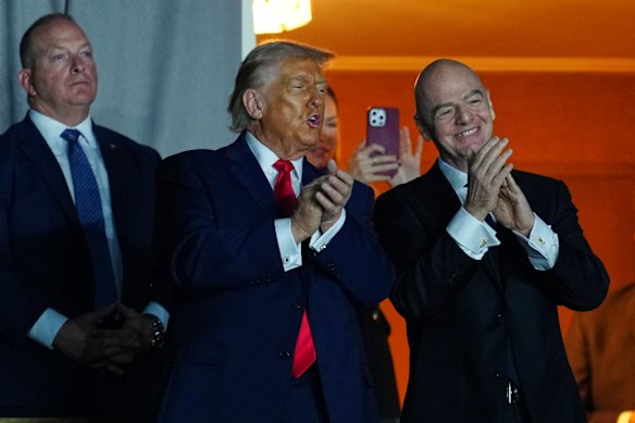 Donald Trump and Gianni Infantino at the World Cup draw.