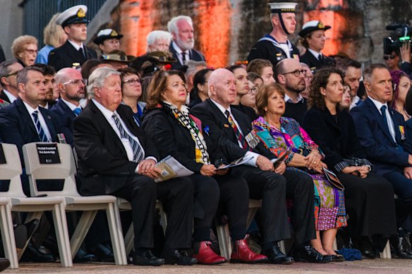 Gina Rinehart at the Anzac ceremony.
