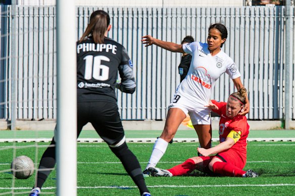 Mary Fowler during her time at French club Montpellier.