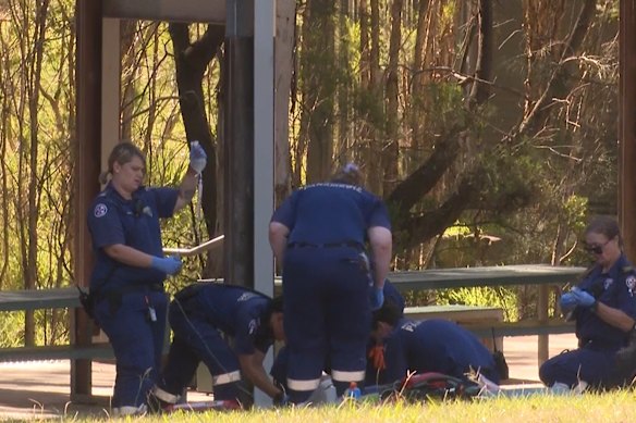 Several emergency response teams, including a CareFlight helicopter, were sent to the park