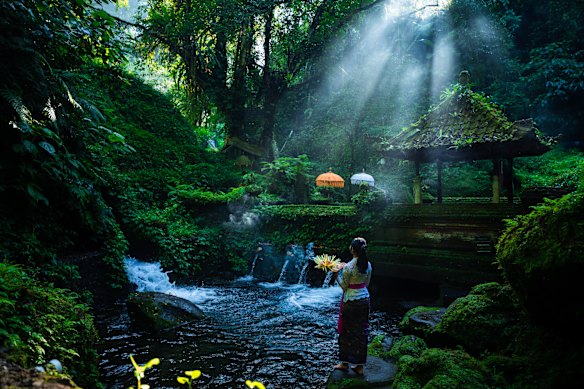 The Mengening Temple water ritual.