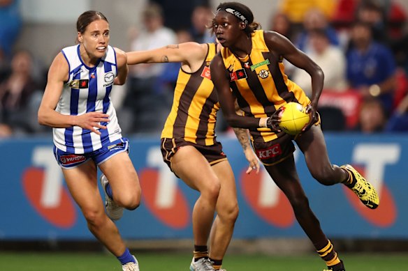 The Hawks went goalless against the Roos.