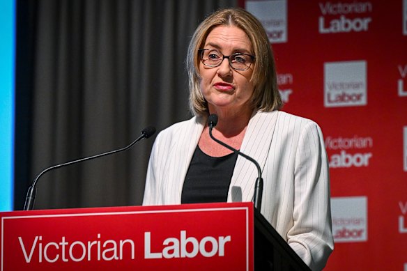 Premier Jacinta Allan at Labor’s state  conference on Saturday.
