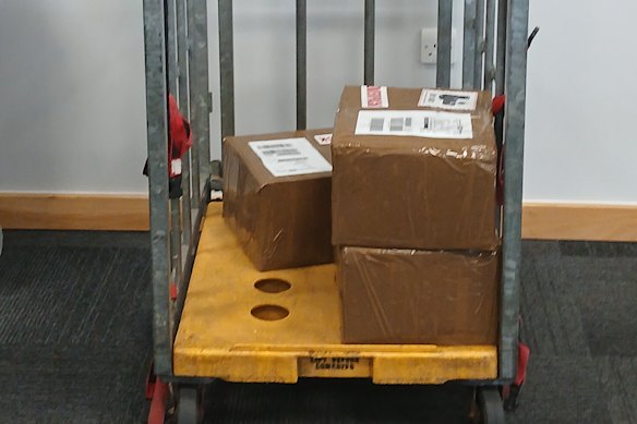 Boxes of stolen phones bound for Hong Kong found in a warehouse near Heathrow Airport.