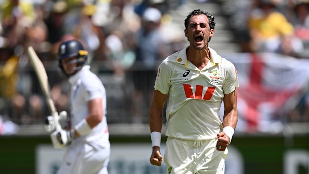 Mitchell Starc picked up a career-best seven wickets in England’s first innings.