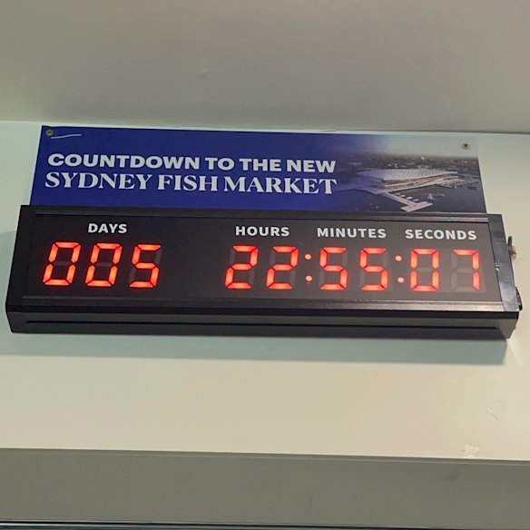 The clock counting down to the opening of the new Sydney Fish Market had to be reset several times.