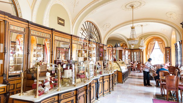 Cafe Gerbeaud is among one of several historic, preserved grand Budapest cafes.