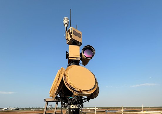 The Long-Range Sentry Tower-82 can operate autonomously in remote areas.