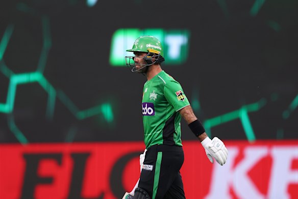 Maxwell lasted four balls before being caught on Thursday night.