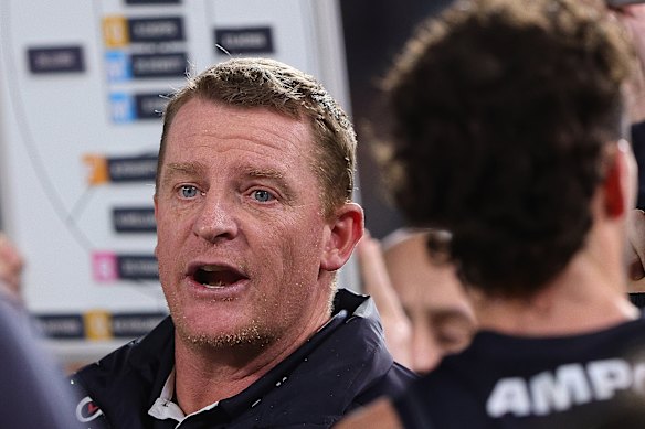 Carlton coach Michael Voss.