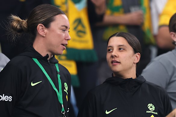 Mackenzie Arnold and Sam Kerr.