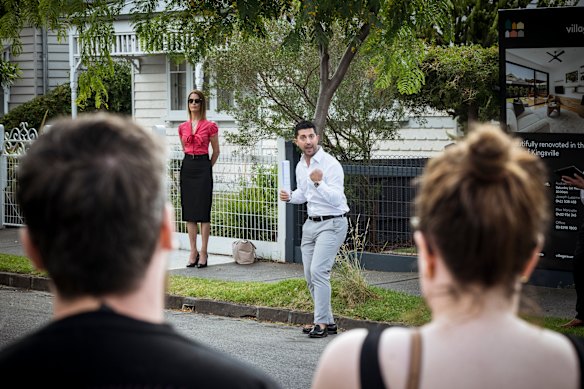Four bidders competed for the weatherboard house.