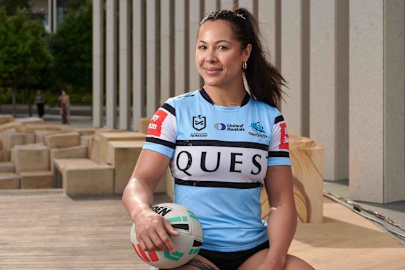 Tiana Penitani Gray at the NRLW finals launch on Tuesday.