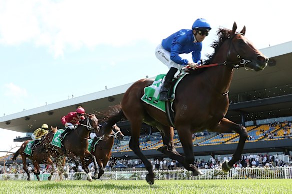Beiwacht cruises to victory in the Silver Slipper in February.
