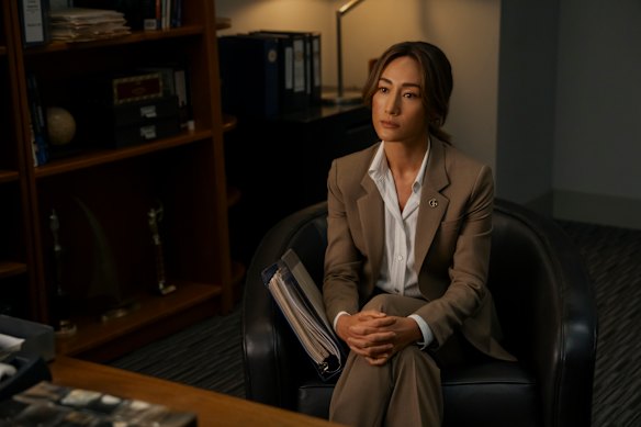 Maggie Q stars as Detective Renée Ballard in Ballard. 