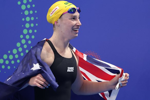 Mollie O’Callaghan has been the standout for Australia at the 2025 world swimming championships. 