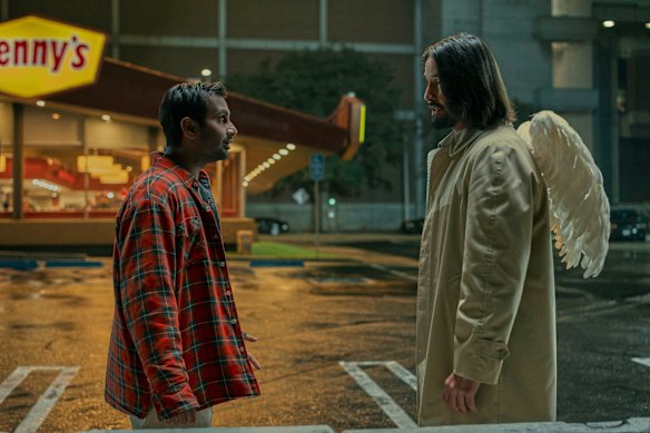 Aziz Ansari and Keanu Reeves in Good Fortune.