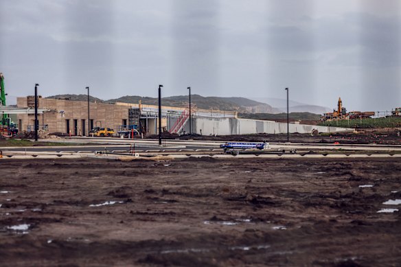 Construction works on the new visitor centre at the Twelve Apostles. 