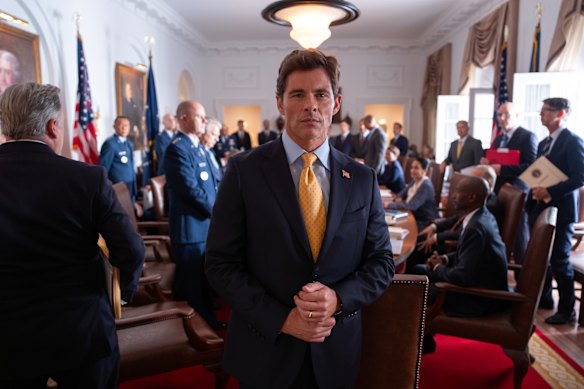 James Marsden plays the US president in paranoid thriller Paradise.