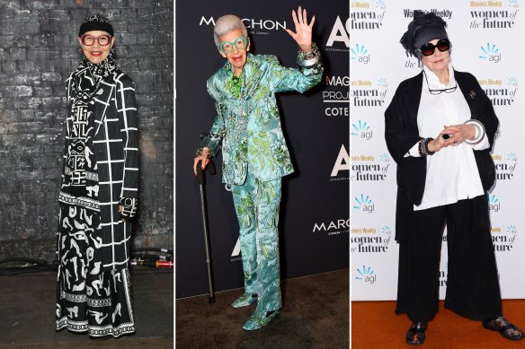 The Curators: Jenny Kee, Iris Apfel and Wendy Whiteley.