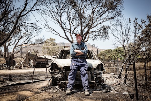 Yarck farmer John Drysdale, who lost his home to the Longwood bushfire on January 9.