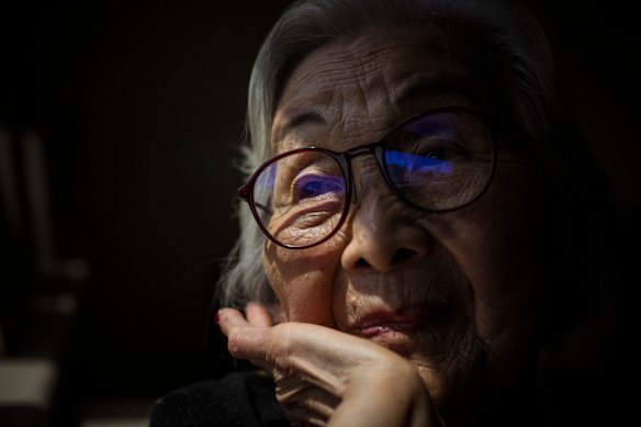 Me Hui Gong recovered in her flat after she had surgery. 