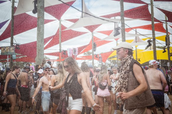 Partygoers at the sold-out Beyond The Valley music festival last year. 