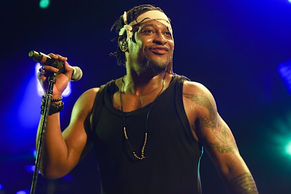 D’Angelo performs during FYF Fest in Los Angeles on August 23, 2015.