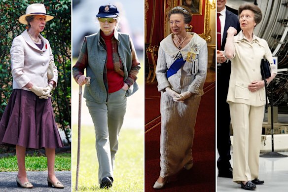  at the Gallipoli Barracks on Remembrance Day on November 11 in Brisbane; with her trusted Oakley sunglasses at the Cirencester Park Horse Trials in April; with the Aquamarine Pineflower Tiara for the German State Banquet in December; in Singapore in November wearing a safari suit that she first wore in public in 1973.
