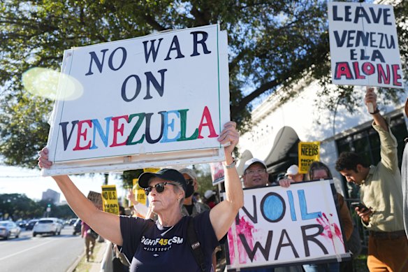 Protesters at a rally in Houston,Texas.