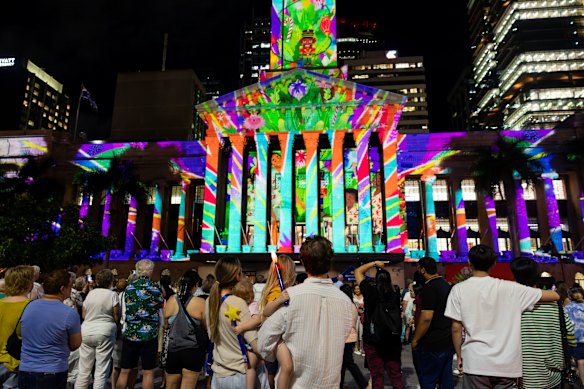Brisbane City Hall Lights are happening every night until Christmas Eve.