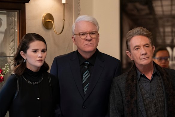 Selena Gomez, Steve Martin and Martin Short in Only Murders in the Building.
