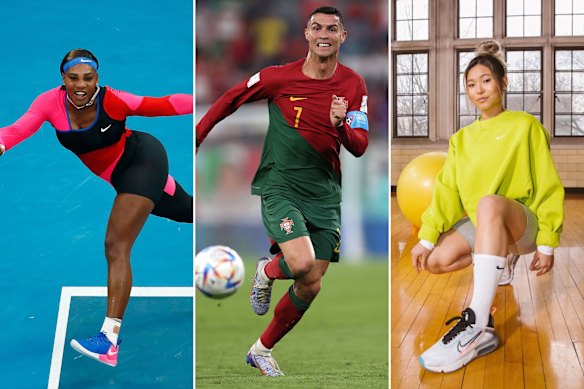 The brand has maintained ties with superstars Serena Williams, Cristiano Ronaldo and snowboarder Chloe Kim.