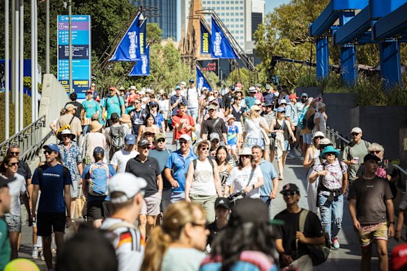 Melbourne Park was packed for the first day the main draw. 
