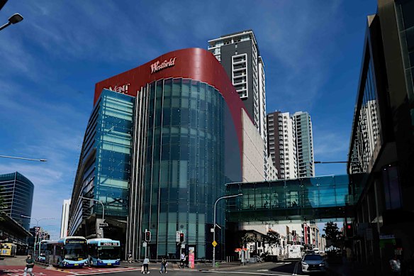 Parramatta Westfield today, at the centre of a busy CBD.