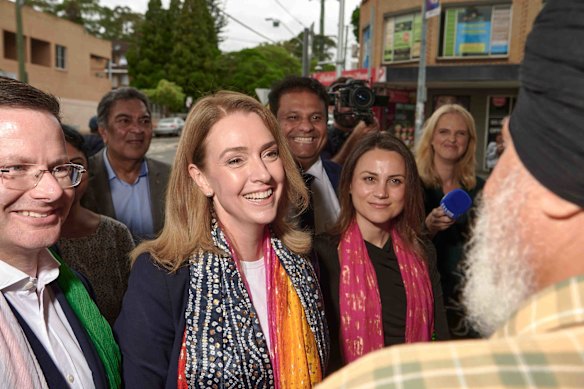 Sloane visited Harris Park on her first full day as NSW Liberal leader. She had been “super chuffed” to receive supportive messages from former premiers Gladys Berejiklian and Mike Baird, and Federal Opposition Leader Sussan Ley.