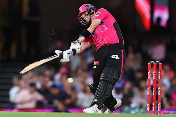 Steve Smith batting at the SCG.