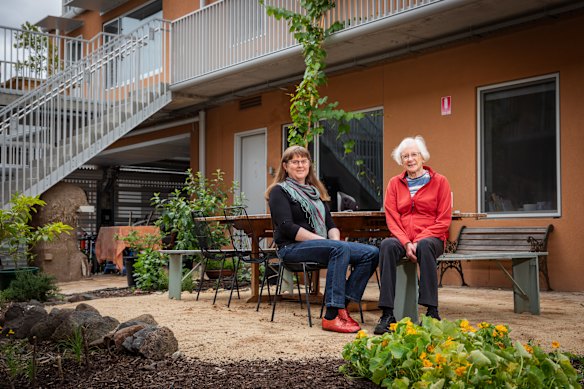 Ruth Giles and her mother, Chris Paterson, now live in the same apartment building after Ruth decided to work with like-minded people to build her own. 
