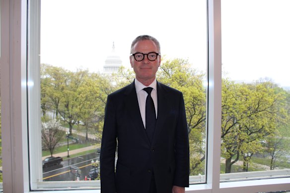 Former Australian defence minister Christopher Pyne in Washington, DC, on April 11.