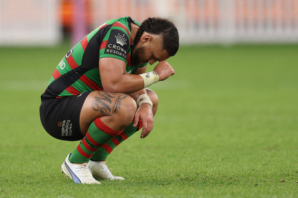 Keaon Koloamatangi has small  uncertainty  wherever  the blasted  for the Rabbitohs’ woeful commencement  to the play   should lie.