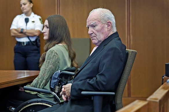 Lindsay Clancy and lawyer Kevin Reddington look at jurors as Judge William Sullivan instructs them to continue deliberations during Clancy’s murder trial on Friday.