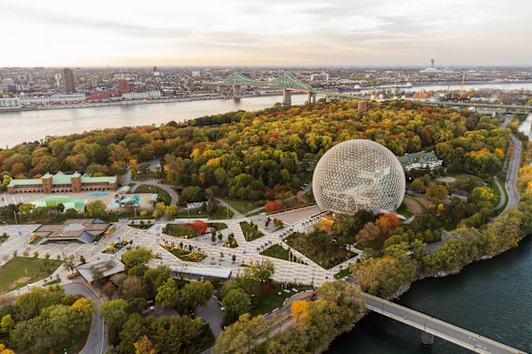 Originally the US Pavilion at Montreal’s Expo in 1967, the geodesic dome now houses the French-Canadian city’s environment museum.