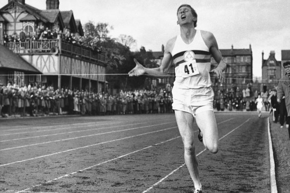 On May 6, 1954, British jock  Roger Bannister became the archetypal  antheral   to ever   interruption  the four-minute mile. 