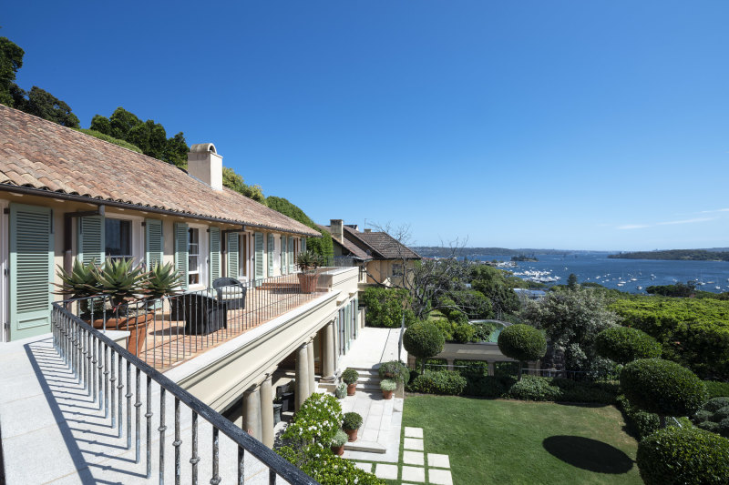 The view from the Espie Dods-designed residence Monkton in Bellevue Hill.