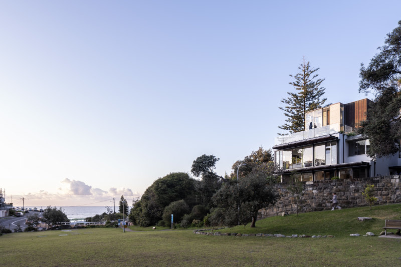 The Tamarama home of Antony Spanbrook and Chris Yeo backs onto Tamarama Gully Park.