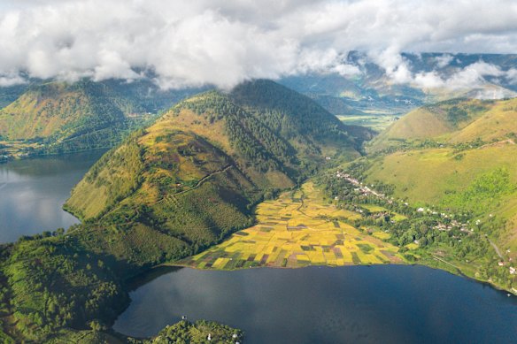 World’s largest crater lake, Lake Toba.